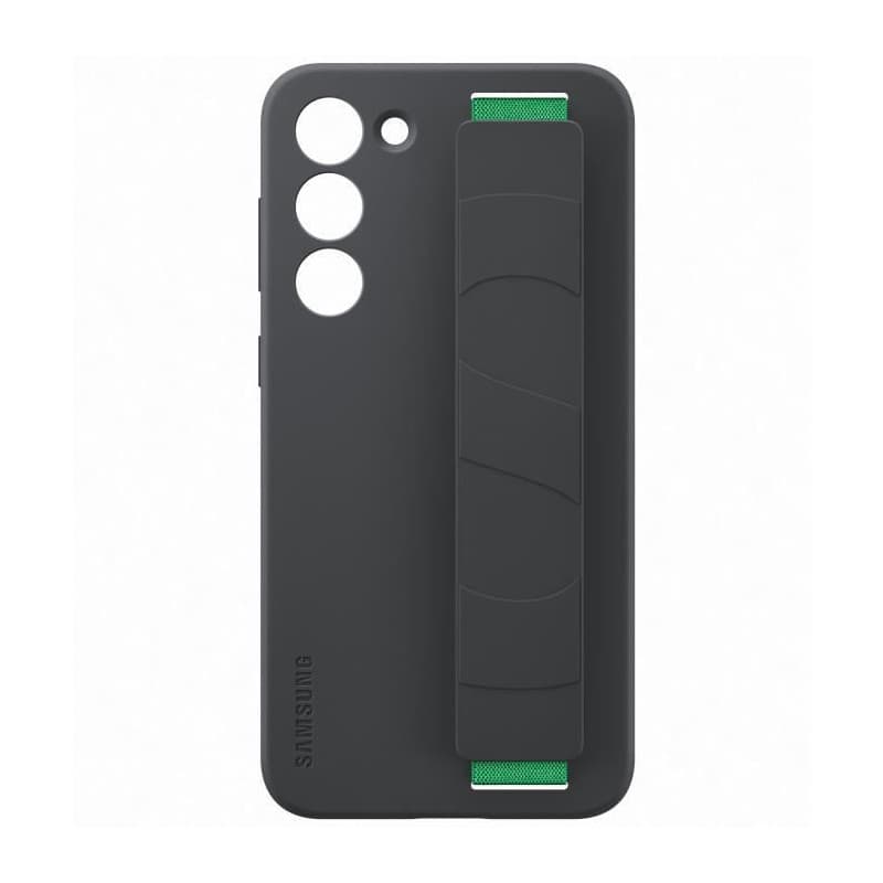 Coque Silicone SAMSUNG avec laniere S23+ Noir - Image 1