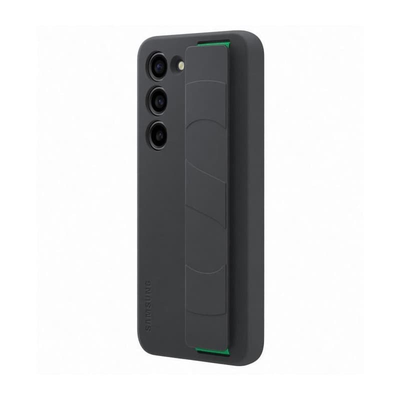 Coque Silicone SAMSUNG avec laniere S23 Noir - Image 1