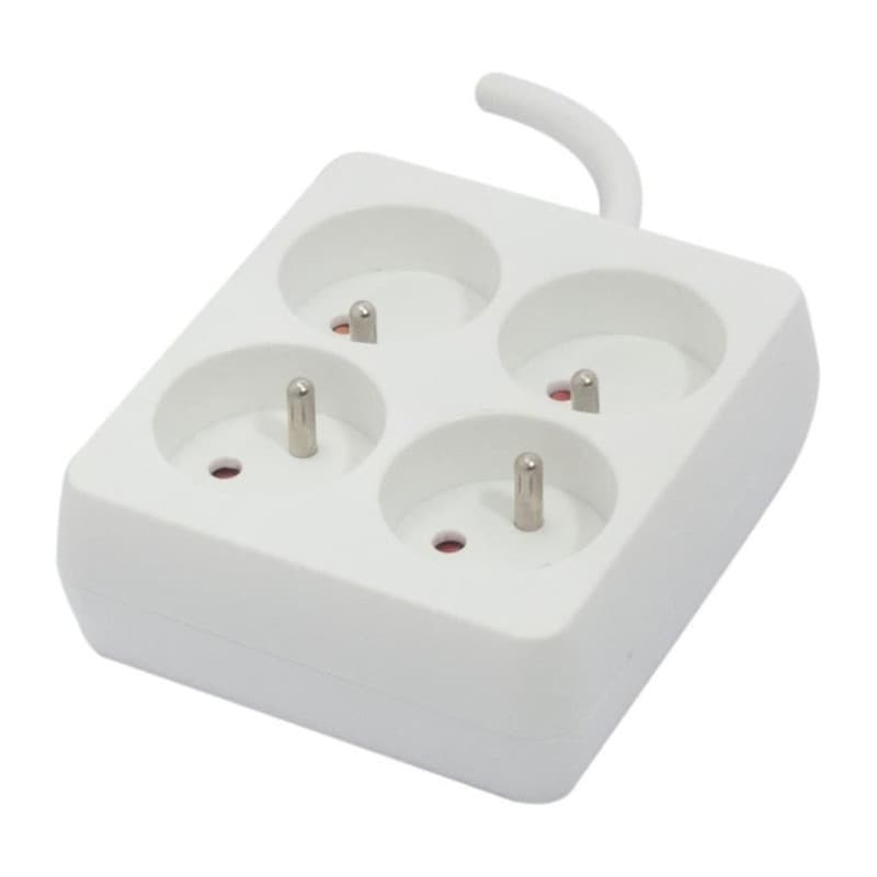 Rallonge 4 prises Schuko avec interrupteur Chacon (1,5 m) - Image 1