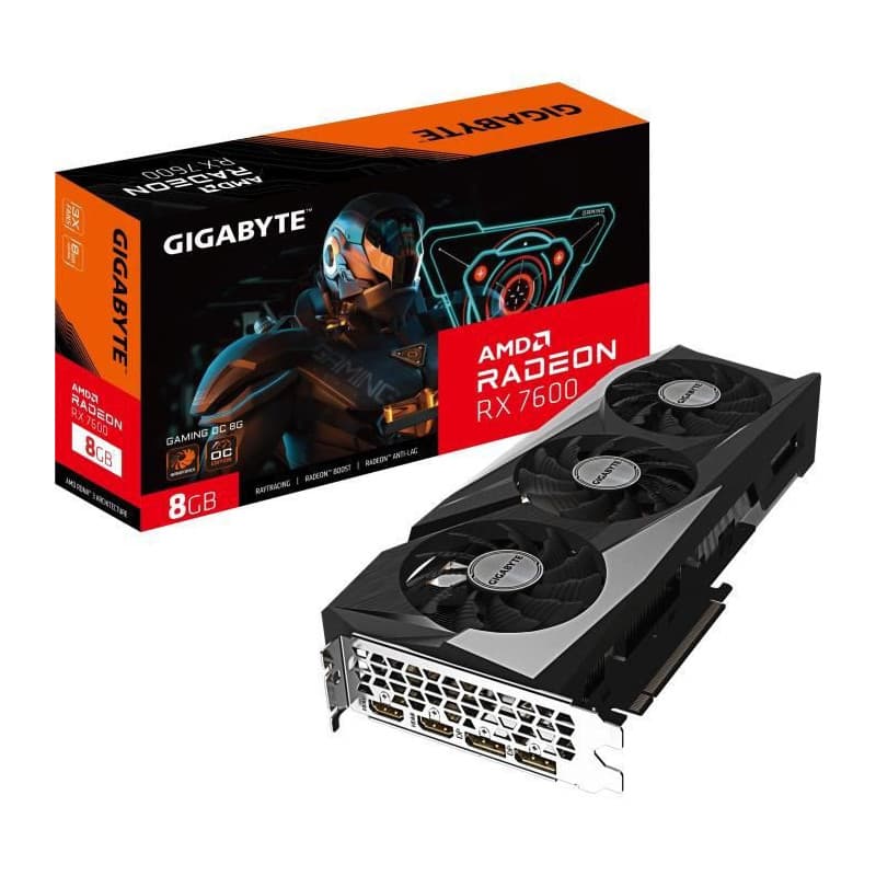Gigabyte Gaming Radeon RX 7600 OC 8G AMD 8 Go GDDR6 - Image 1
