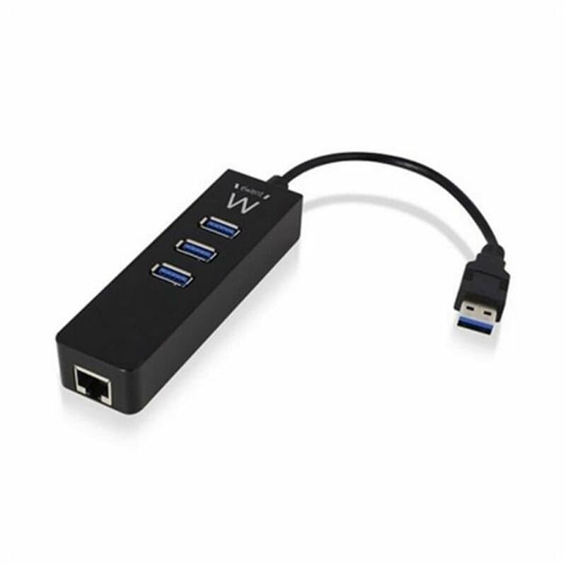 Ewent EW1140 station d'accueil USB 3.2 Gen 1 (3.1 Gen 1) Type-A Noir - Image 1