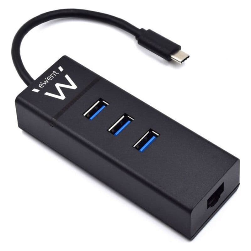 Ewent EW1141 station d'accueil USB 3.2 Gen 1 (3.1 Gen 1) Type-C Noir - Image 1