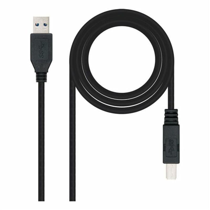 NanoCâble 10.01.0802-BK câble USB 2 m USB 3.2 Gen 1 (3.1 Gen 1) USB A USB B Noir - Image 1