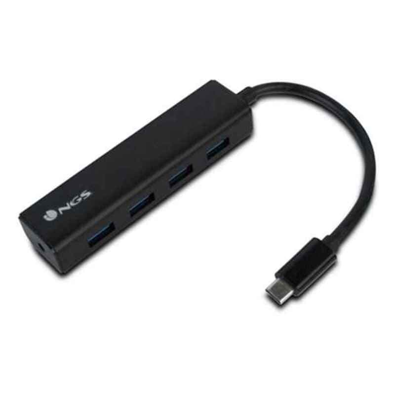 NGS WONDERHUB4 USB 2.0 Type-C 480 Mbit/s Noir - Image 1
