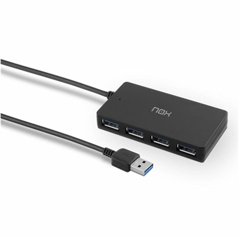 Hub USB Nox NXLITEHUBONE USB x 4 Noir - Image 1