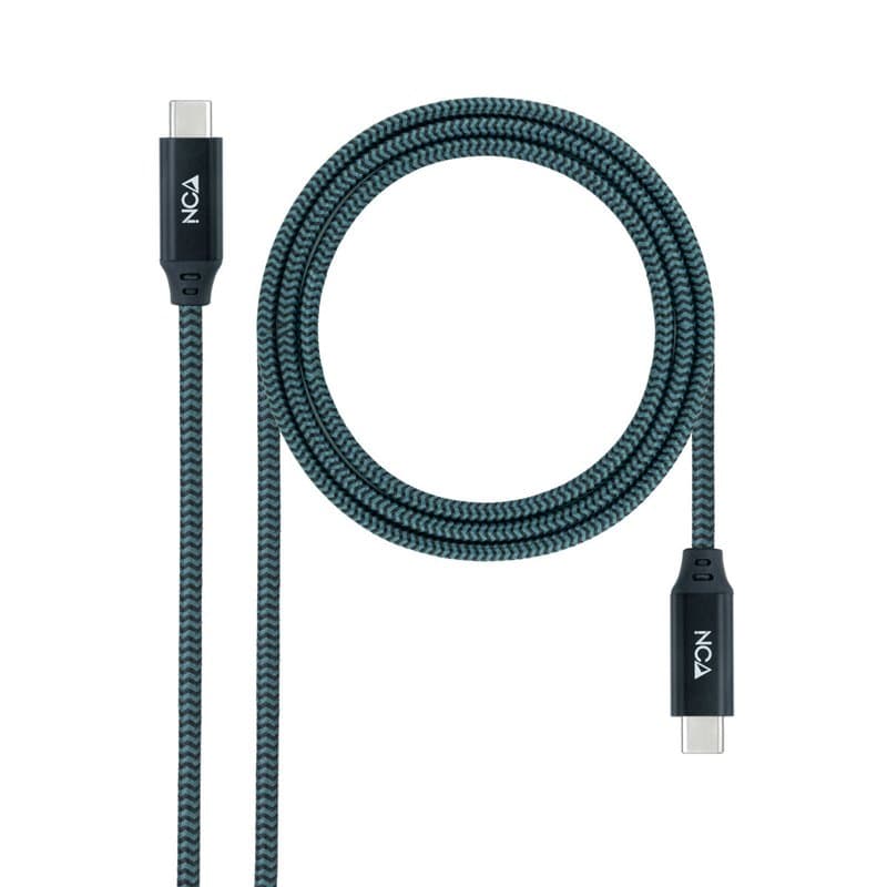 NanoCâble 10.01.4301-L150-COMB câble USB 1,5 m USB4 Gen 2x2 USB C Bleu, Noir, Gris - Image 1