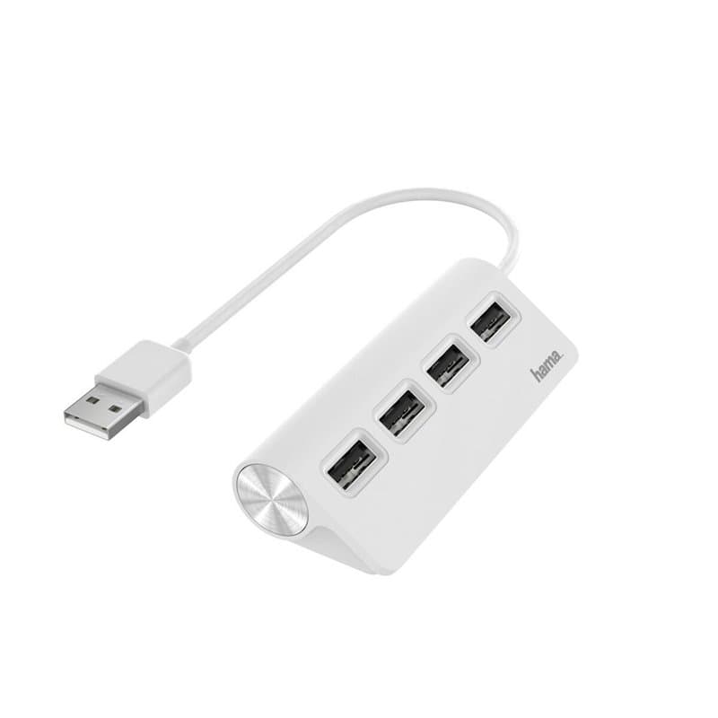 Hama 00200120 hub & concentrateur USB 2.0 480 Mbit/s Blanc - Image 1