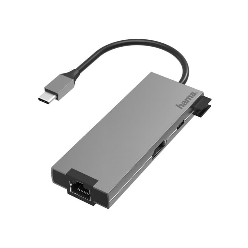 Hama 00200109 station d'accueil USB 3.2 Gen 1 (3.1 Gen 1) Type-C Gris - Image 1