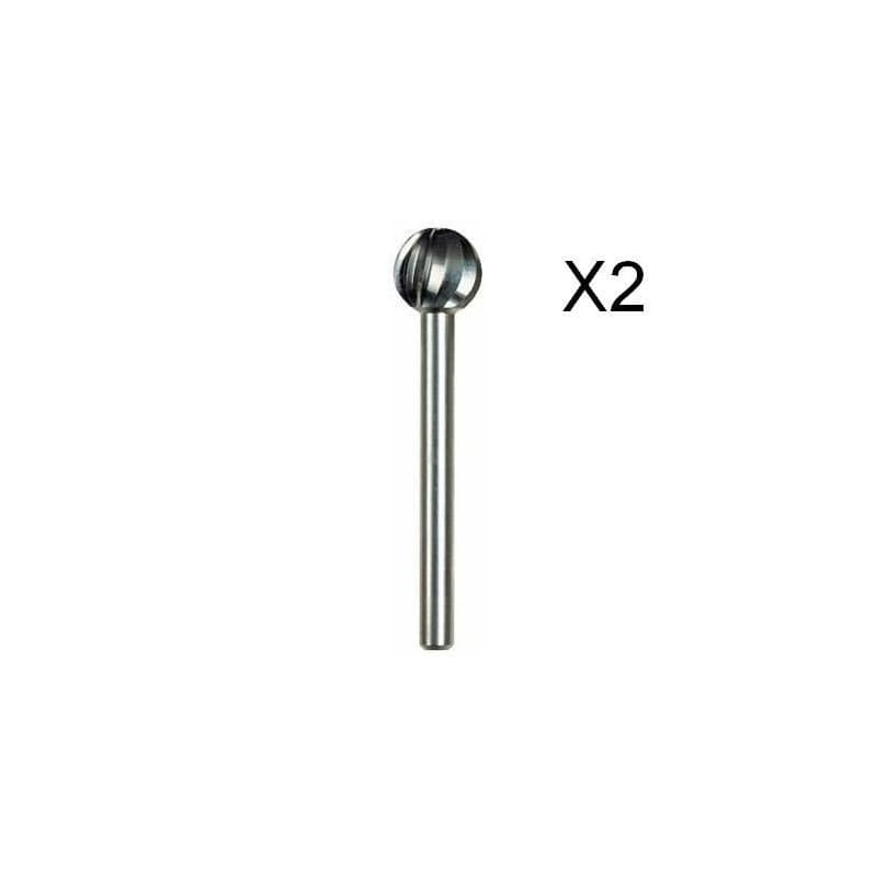 Lot de 2 Fraises Haute Vitesse Dremel 114 (En Acier, Bout rond, Diametre 7,8mm pour Sculpter et Graver) - Image 1