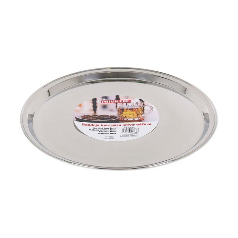 Plateau Privilege Quttin Acier inoxydable Ø 40 x 2 cm - Image 1