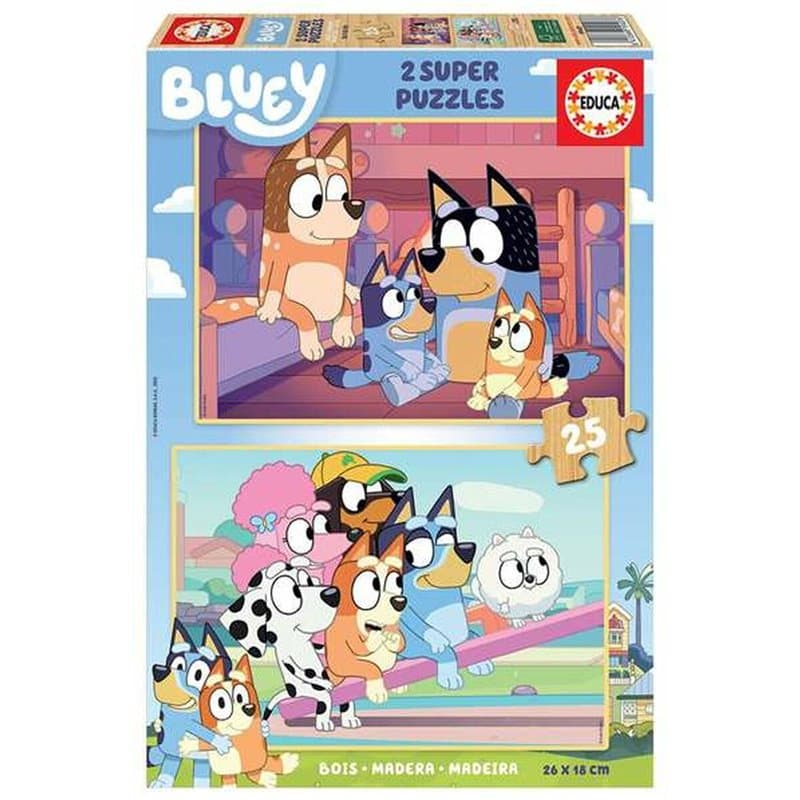 Set de 2 Puzzles Bluey 25 Pièces - Image 1