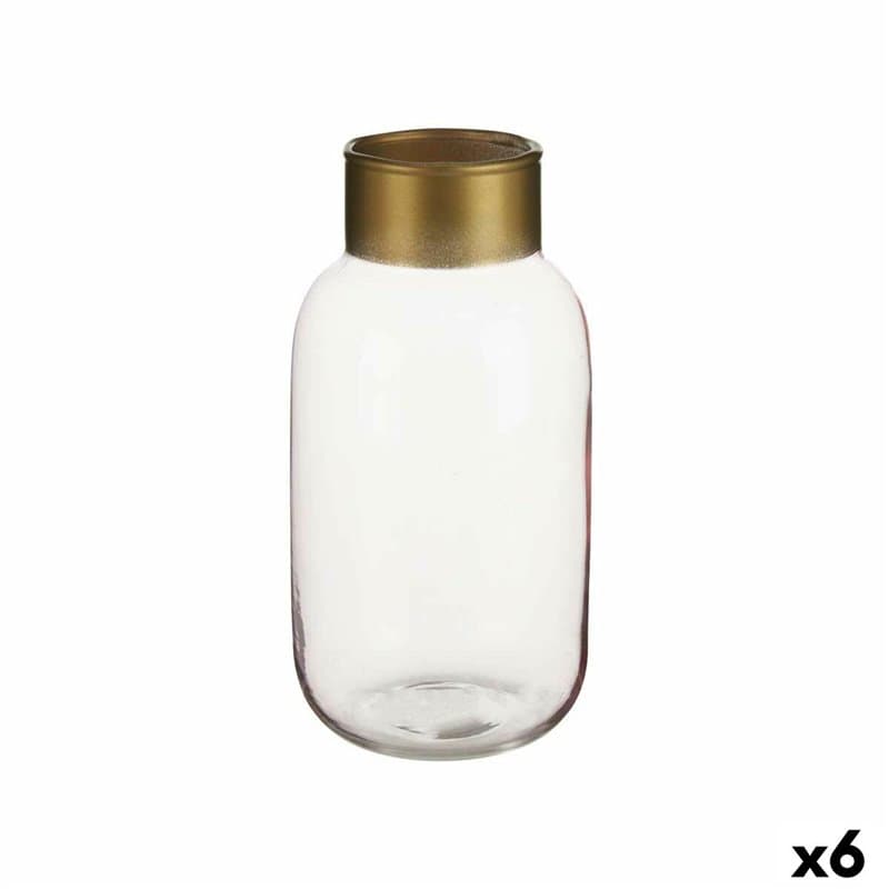 Vase Rose Doré verre 11,5 x 24 x 11,5 cm (6 Unités) - Image 1