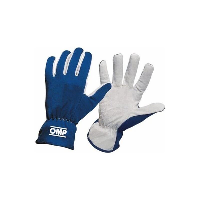 Gants de conduite pour hommes OMP Rally Blue marine Bleu L - Image 1