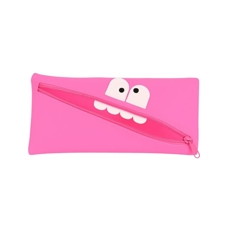 Trousse d'écolier Safta Visage 22 x 11 x 1 cm Fuchsia - Image 1