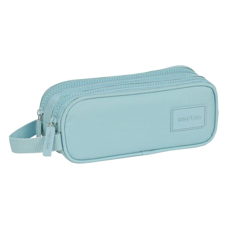 Trousse Fourre-Tout Double Safta Bleu 21 x 8 x 6 cm - Image 1