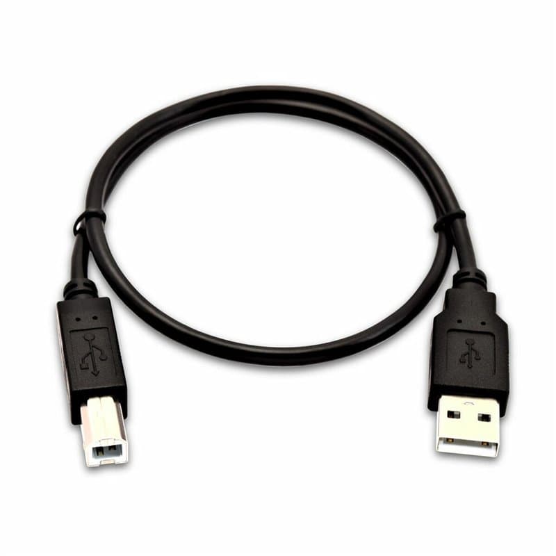 V7 USB A (mâle) vers USB B (mâle), 0,5 mètre (1,6 pied) Noir - Image 1