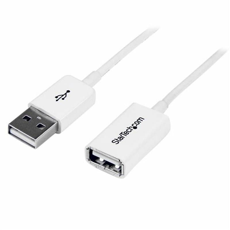 Startech.com Câble Rallonge USB 1m - Câble USB 2.0 A-A Mâle / Femelle - Blanc - Image 1