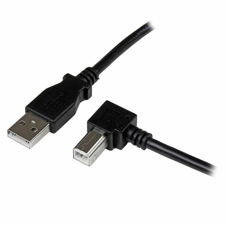 Startech.com Câble USB 2.0 A vers USB B Coudé à droite Mâle / Mâle pour imprimante - 2 m - Noir - Image 1