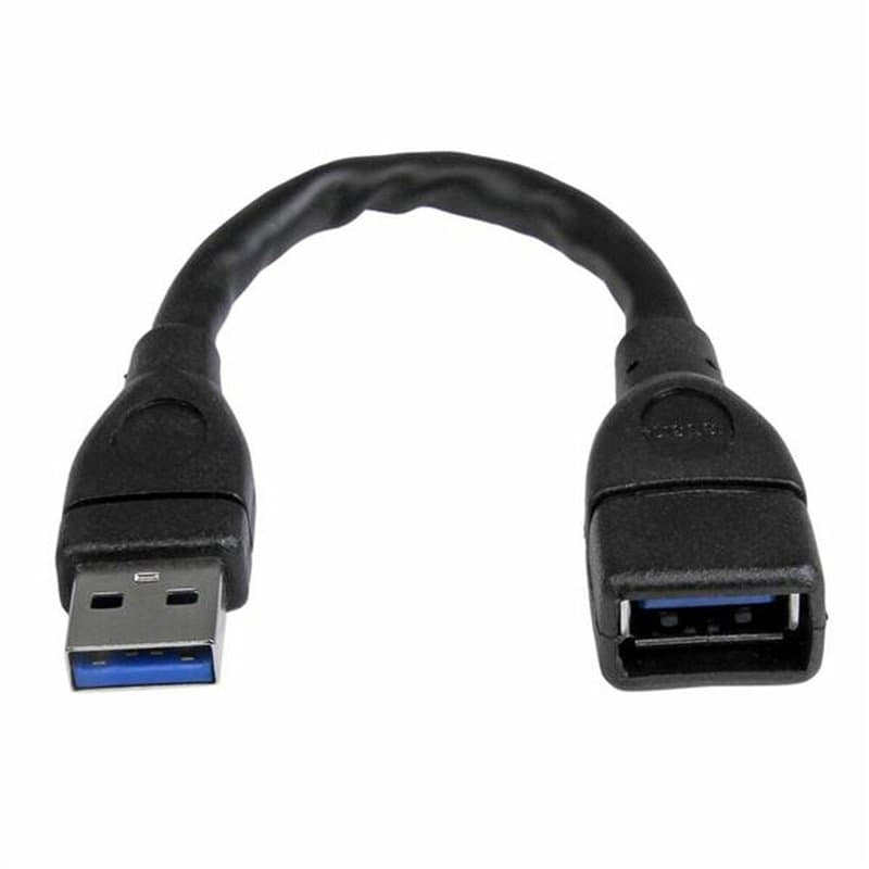 Startech.com Câble d'extension USB 3.0 de 15cm - Rallonge USB A vers A - M/F - Noir - Image 1
