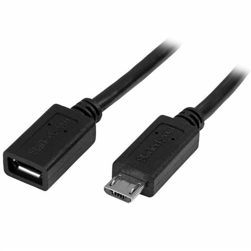 Startech.com Câble d'extension Micro USB de 50 cm - M/F - Noir - Image 1