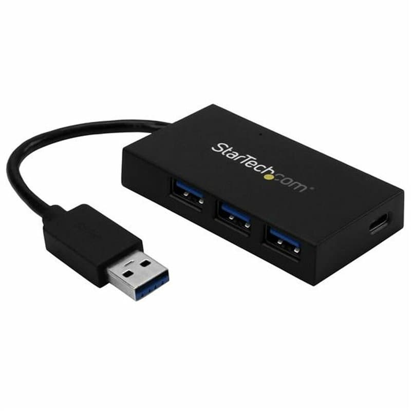 Startech.com Hub USB 3.0 à 4 ports - 5Gbps - USB-A vers 3x USB-A 1x USB-C - Adaptateur d'alimentation inclus - Image 1