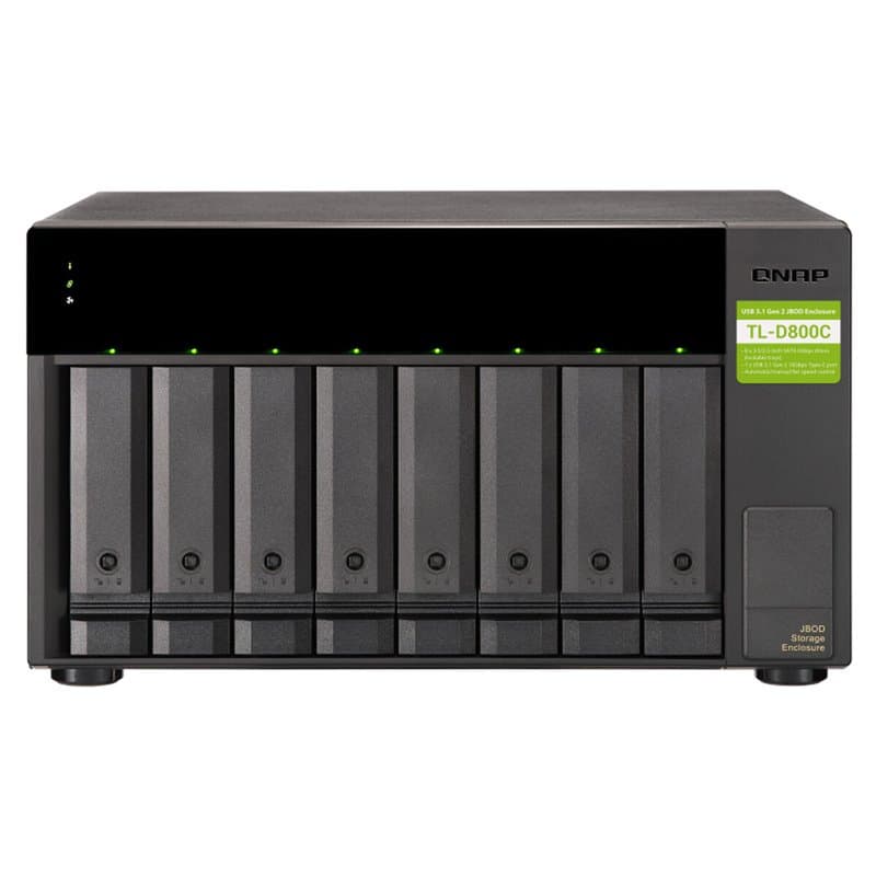 Stockage réseau Qnap TL-D800C Noir Noir/Gris - Image 1
