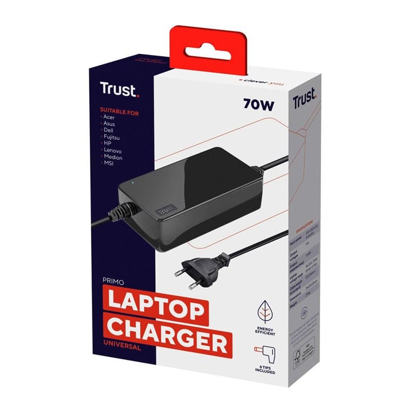 Trust Primo adaptateur de puissance & onduleur Intérieure 70 W Noir - Image 1