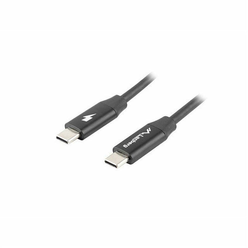 Câble USB-C Lanberg CA-cmcm-40CU-0010-BK Noir 1 m (1 Unité) - Image 1