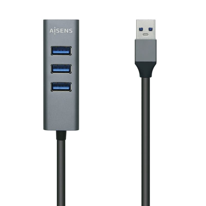 Aisens A106-0507 hub & concentrateur USB 3.2 Gen 1 (3.1 Gen 1) Type-A 5000 Mbit/s Gris - Image 1