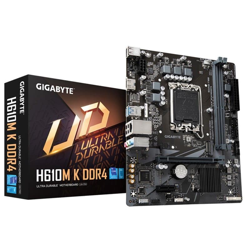 Gigabyte H610M K DDR4 1.0 carte mère Intel H610 Express LGA 1700 micro ATX - Image 1