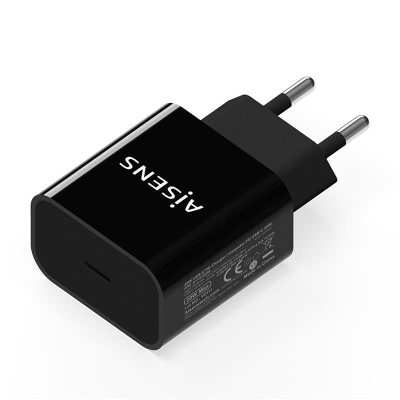 Aisens A110-0538 chargeur d'appareils mobiles Universel Noir Secteur Charge rapide Intérieure - Image 1