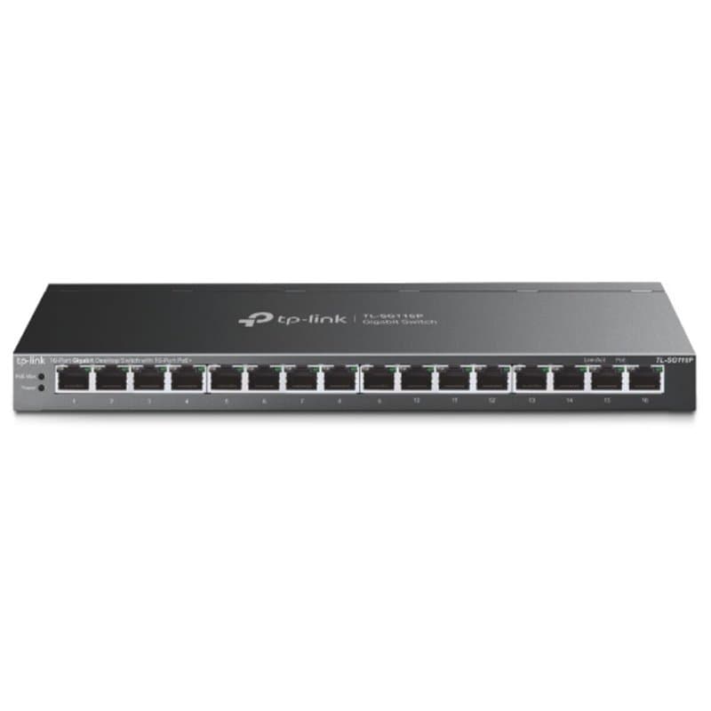 Tp-Link TL-SG116P commutateur réseau Non-géré Gigabit Ethernet (10/100/1000) Noir - Image 1