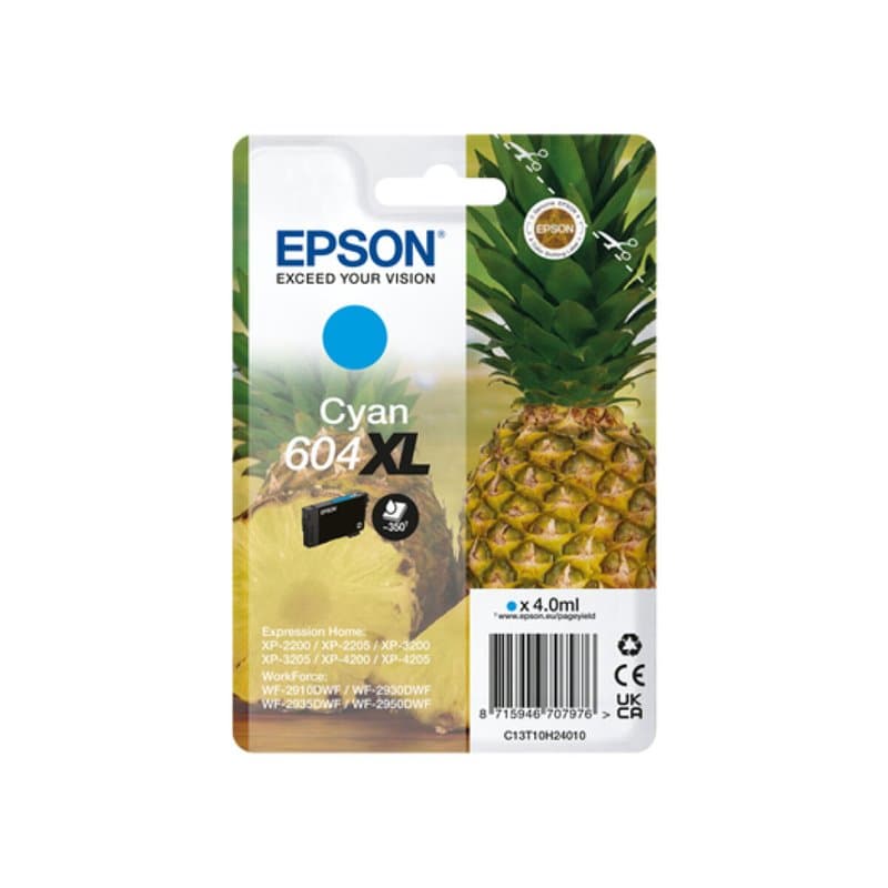 Epson 604XL cartouche d'encre 1 pièce(s) Compatible Rendement élevé (XL) Cyan - Image 1