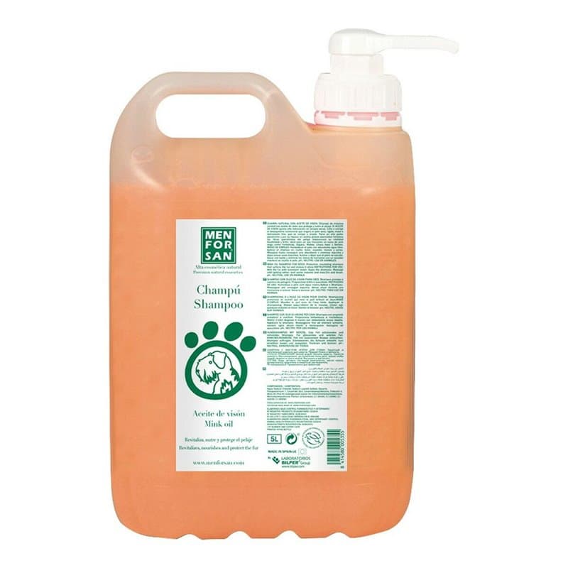 Shampoing pour animaux de compagnie Menforsan 5 L Huile de vison - Image 1