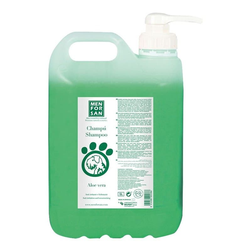 Shampoing pour animaux de compagnie Menforsan 5 L Chien Aloe Vera - Image 1