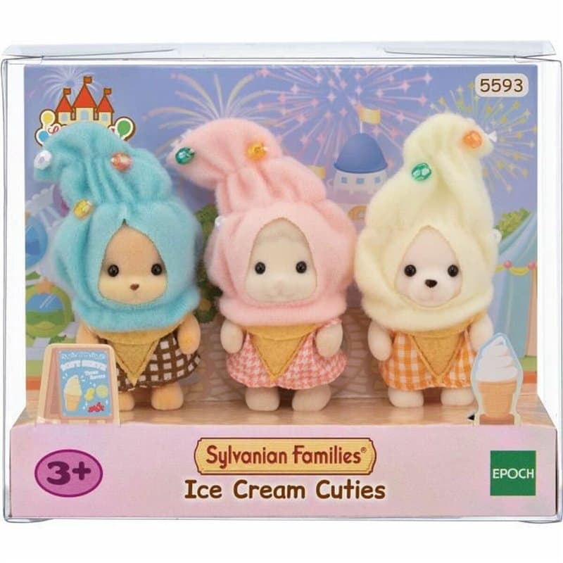 Sylvanian Families Le trio des bébés en costumes de crèmes glacées - Image 1