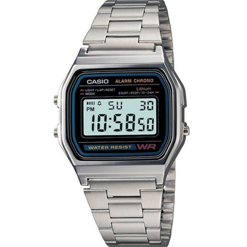 Montre Unisexe Casio VINTAGE GENT SILVER Noir Argenté (Ø 33 mm) - Image 1