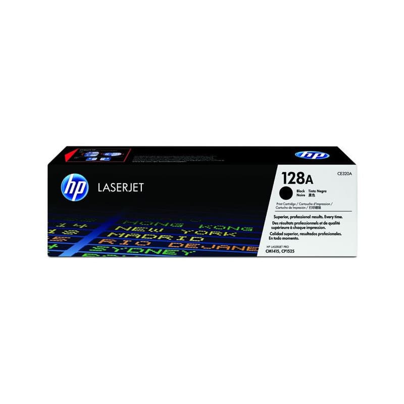 HP 128A toner LaserJet noir authentique - Image 1