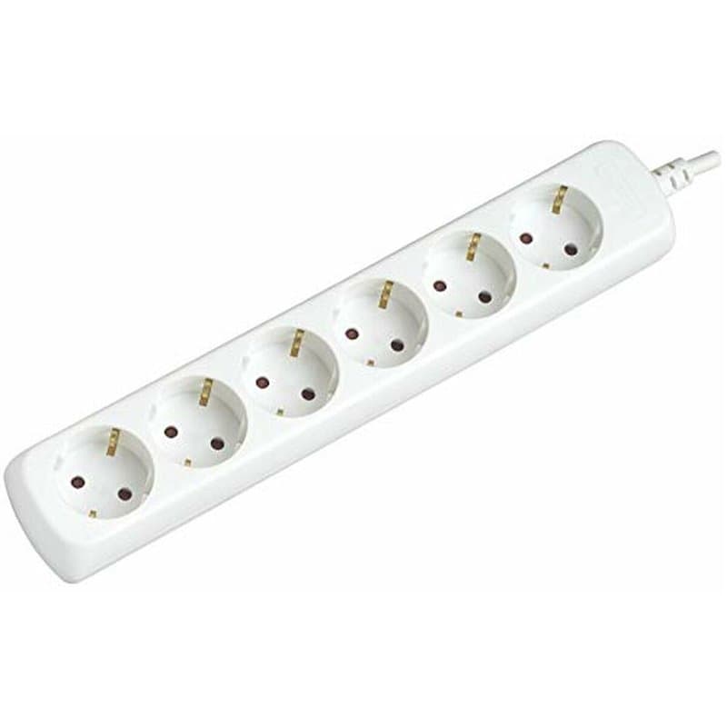 Rallonge 6 Tomas Schuko Silver Electronics 9626 Blanc - Image 1