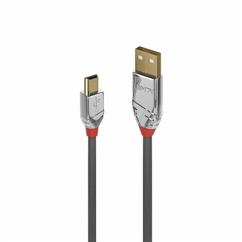 Lindy 36631 câble USB 1 m USB 2.0 USB A Mini-USB B Gris - Image 1