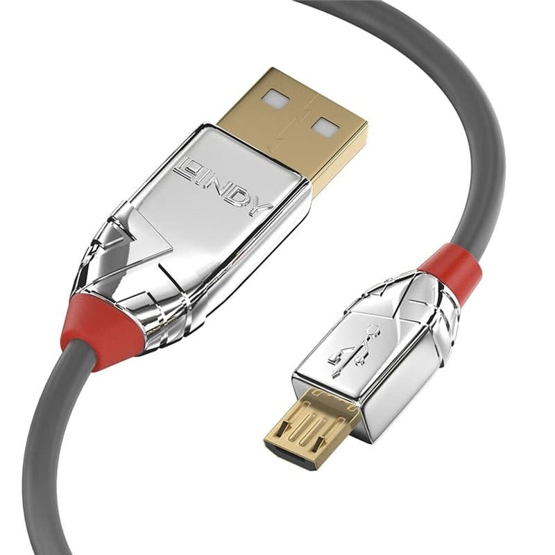 Lindy 36653 câble USB 3 m USB 2.0 USB A Micro-USB B Gris - Image 1