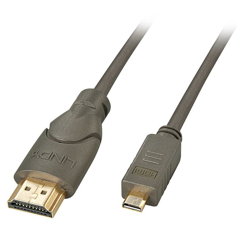 Lindy 41353 câble HDMI 2 m HDMI Type A (Standard) HDMI Type D (Micro) Noir, Or - Image 1