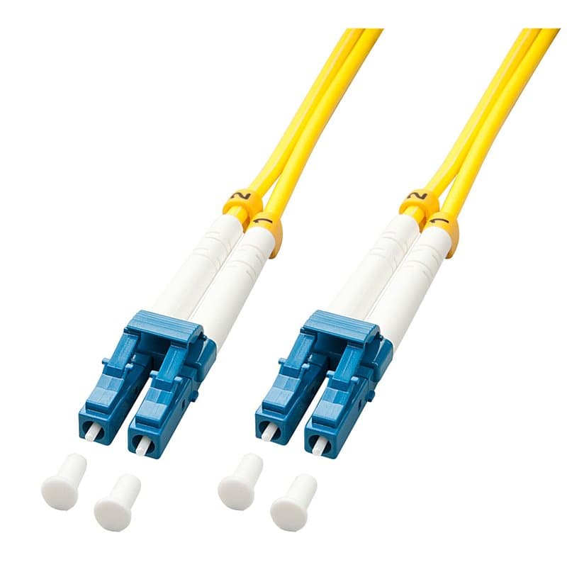 Lindy 47453 câble de fibre optique 5 m LC OS2 Bleu, Blanc, Jaune - Image 1