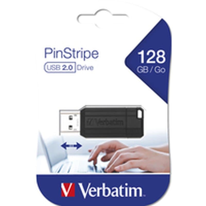 Verbatim Micro-clé USBPinStripe de 128 Go - noire - Image 1