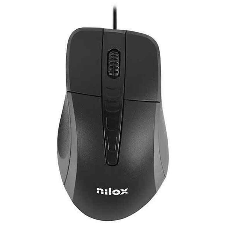 Souris Optique Nilox MOUSB1001 1000 DPI Noir - Image 1
