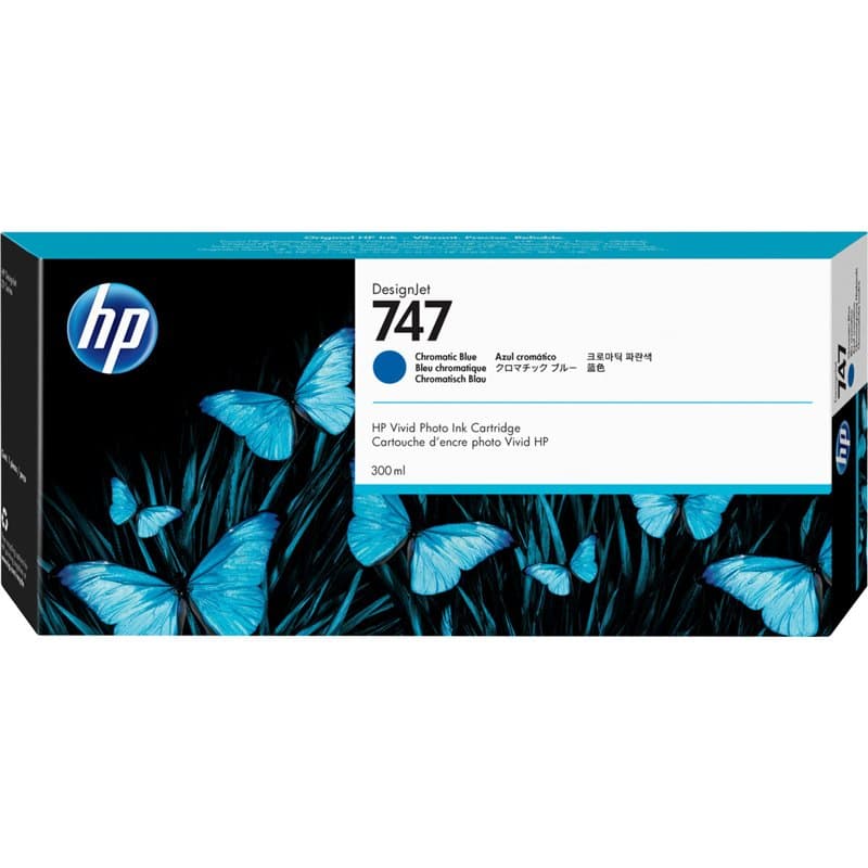 HP Cartouche d'encre DesignJet 746 de 300 ml bleu chromatique - Image 1