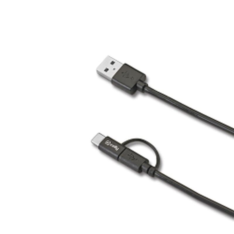 Câble USB-C vers USB Celly USBcmICRO Noir - Image 1