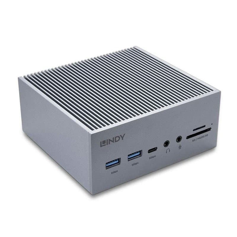 Lindy 43351 station d'accueil USB 3.2 Gen 1 (3.1 Gen 1) Type-C Gris - Image 1
