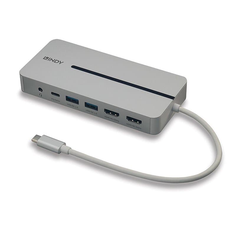 Lindy 43360 station d'accueil Avec fil USB 3.2 Gen 1 (3.1 Gen 1) Type-C Argent, Blanc - Image 1