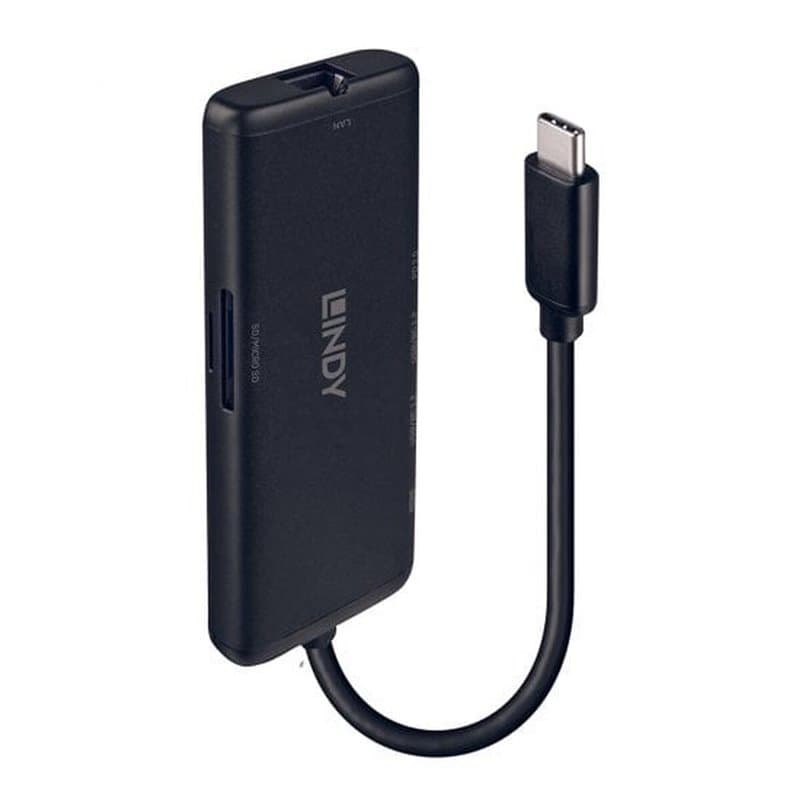 Lindy 43358 station d'accueil Avec fil USB 3.2 Gen 1 (3.1 Gen 1) Type-C Noir - Image 1